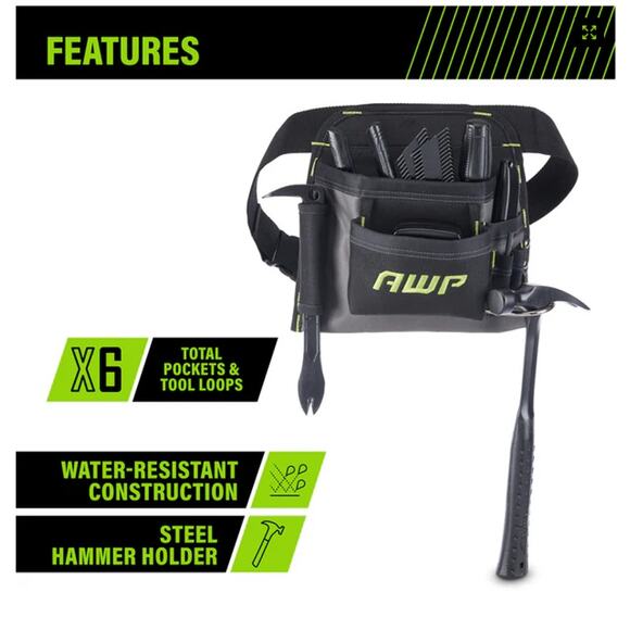 NEW AWP 1LP-72489-5-1L-23021-3 Handyman Tool Belt Plus Electrician Belt - Picture 4 of 4